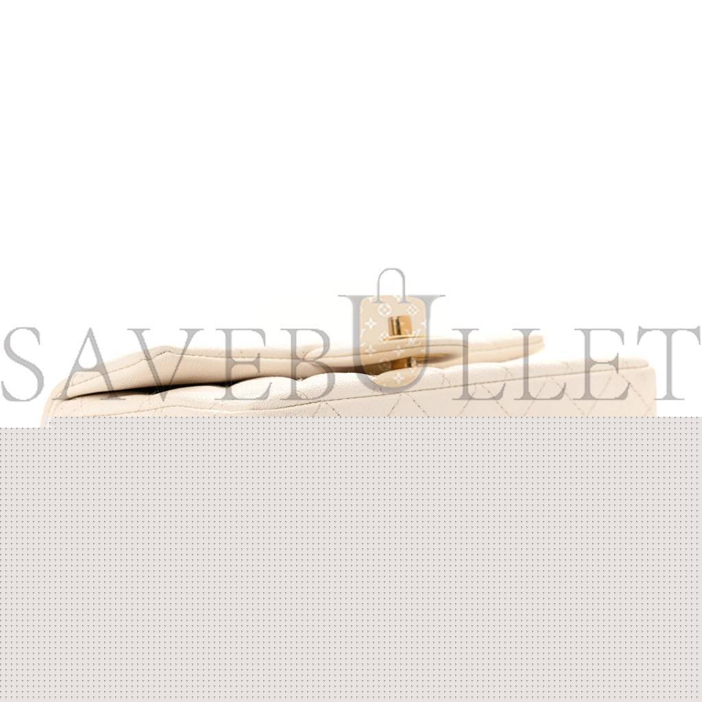 Ch*el master  caviar quilted mini top handle rectangular flap white as2431 (20*13*9cm)